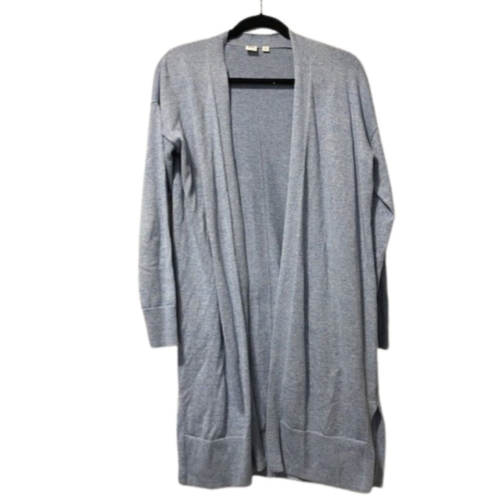 GAP Softspun Long Cardigan in BLUE Marled Size M